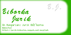 biborka jurik business card